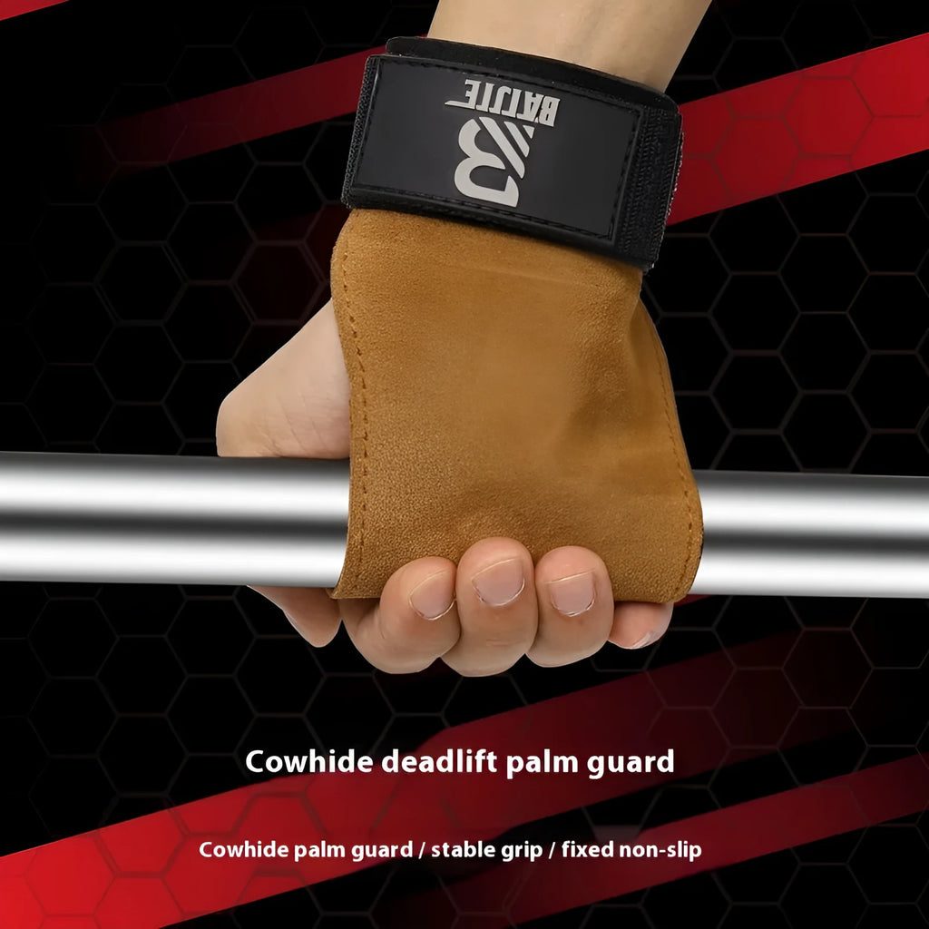 Brown fitness wrist protector bands for pull-up and bar workout wrist support
