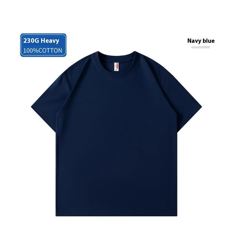 A heavy cotton loose-fit T-shirt for youth in a solid colour, shown in short sleeve pullover style.