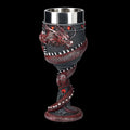 3D dragon design red wine glass with stainless steel and resin construction, 200ml capacity