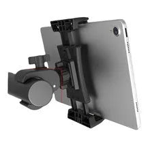 Black bicycle handlebar phone and tablet mounting bracket for cycling navigation