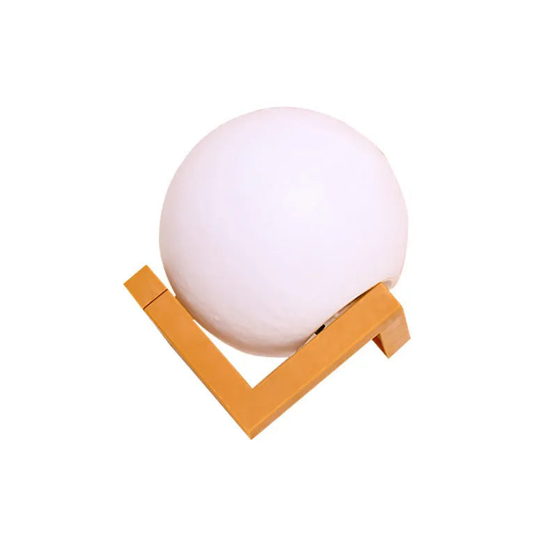 Warm white 3D print moon lamp LED night light with touch switch, 8cm or 12cm, PVC