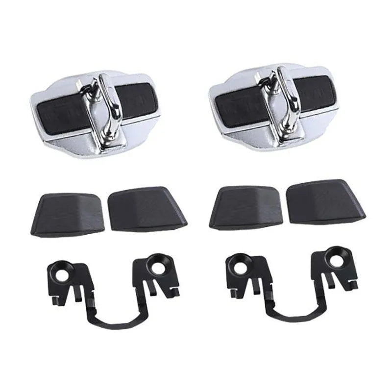 Silver TRD door lock covers for Toyota Prius with 3M adhesive backing