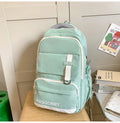 High school student backpack in nylon with curved shoulder straps and multiple colour options