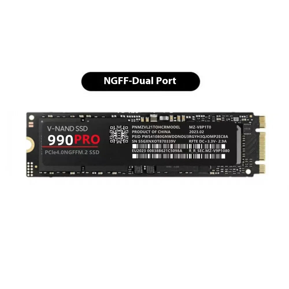 SSD 990pro PCI-E interface 2280 form factor 3.8mm thick NGFF dual port 1TB to 4TB for home use