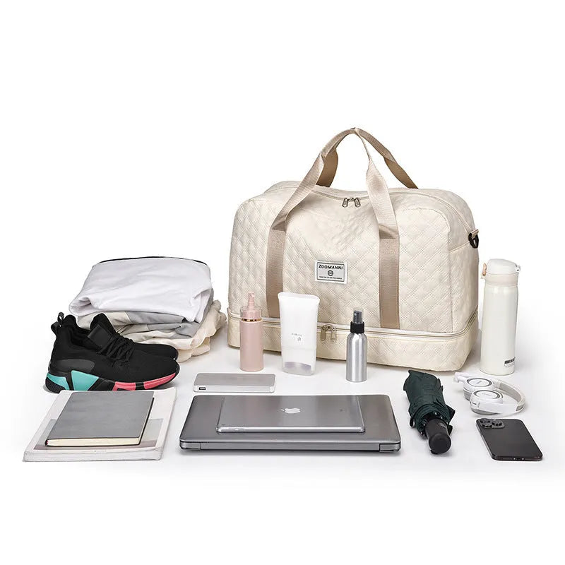 Large capacity Oxford cloth buggy travel bag in a solid colour with breathable design