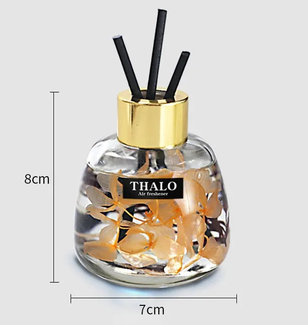 Creative glass bottle car perfume ornament for loose incense automotive decoration.