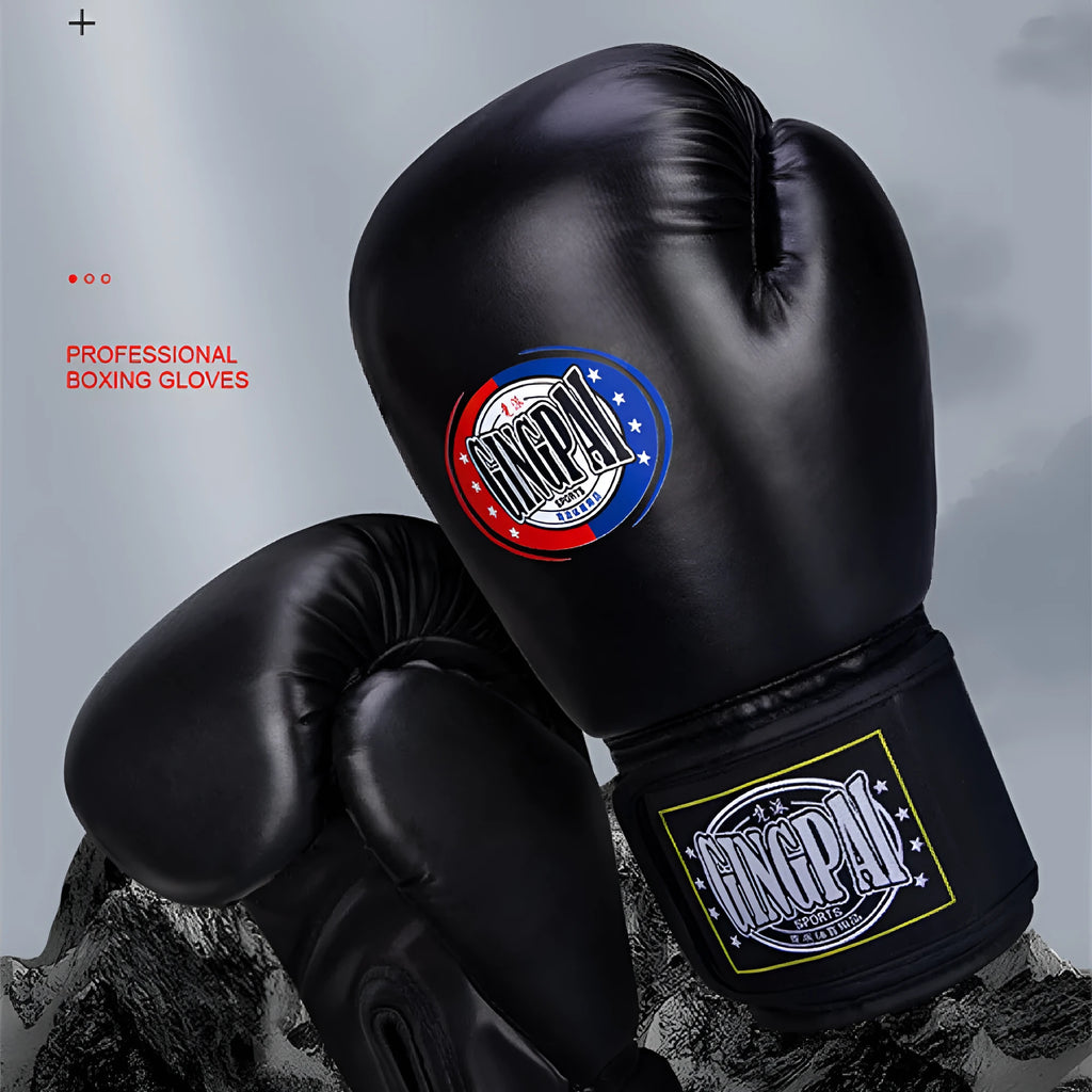 Professional training boxing gloves in multiple colours and sizes for martial arts and fitness