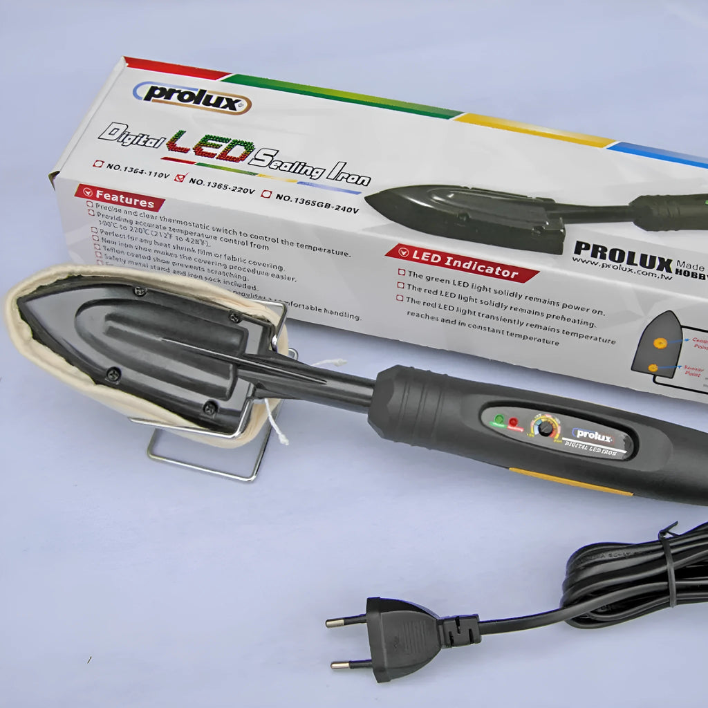 Electronic temperature control hot iron with cotton cover and heat-resistant bracket