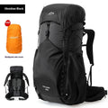Large capacity hiking backpack in plum colour, polyester material, with optional water bag, outdoor use
