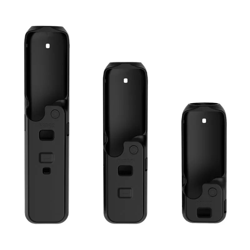 Black silicone protective sleeve for PTZ security camera showing stretchable design and non-slip texture