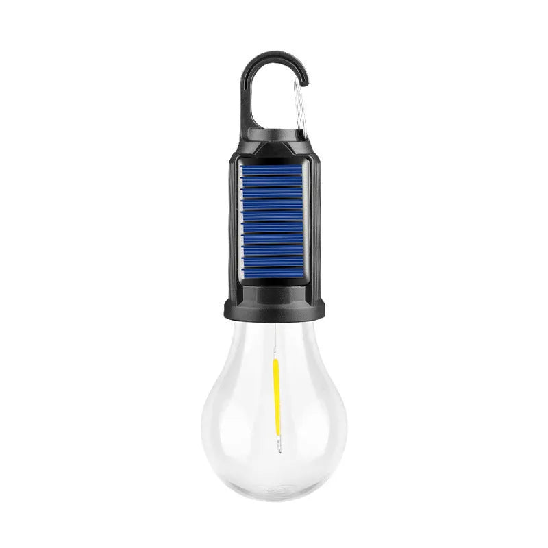 Five solar-powered warm white LED lantern-style light bulbs for outdoor garden use.