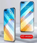 Samsung Galaxy TPU screen protector showing HD, frosted and blue light variants