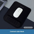Ergonomic mouse pad with wrist rest in cloth silicone material showing 240x220mm dimensions
