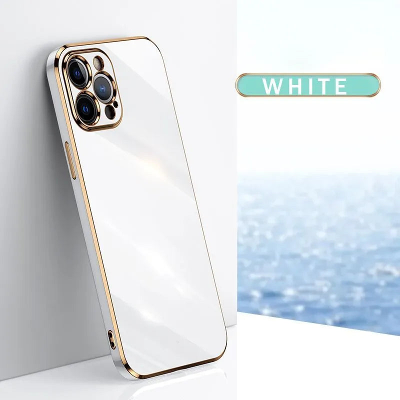Electroplating TPU phone case for Apple iPhone 12 13 14 15 in black