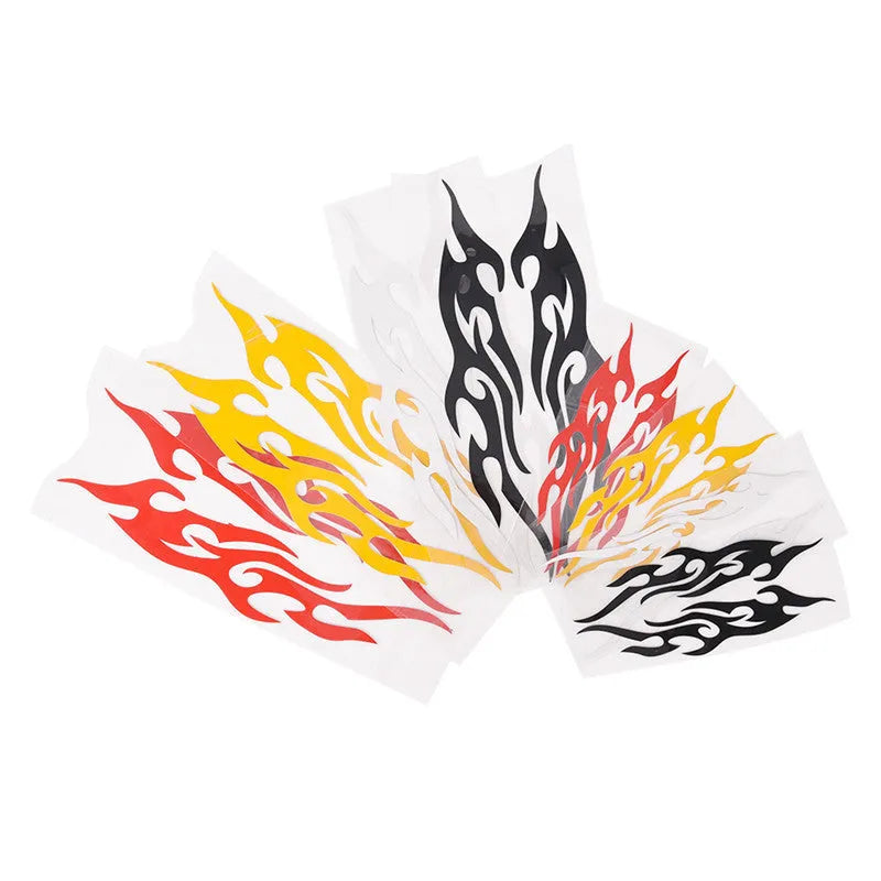 Flame pattern reflective car bumper sticker in black on a car rear bumper