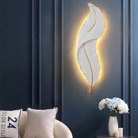 Modern minimalist LED wall lamp with white PVC shade, small size 20x65cm