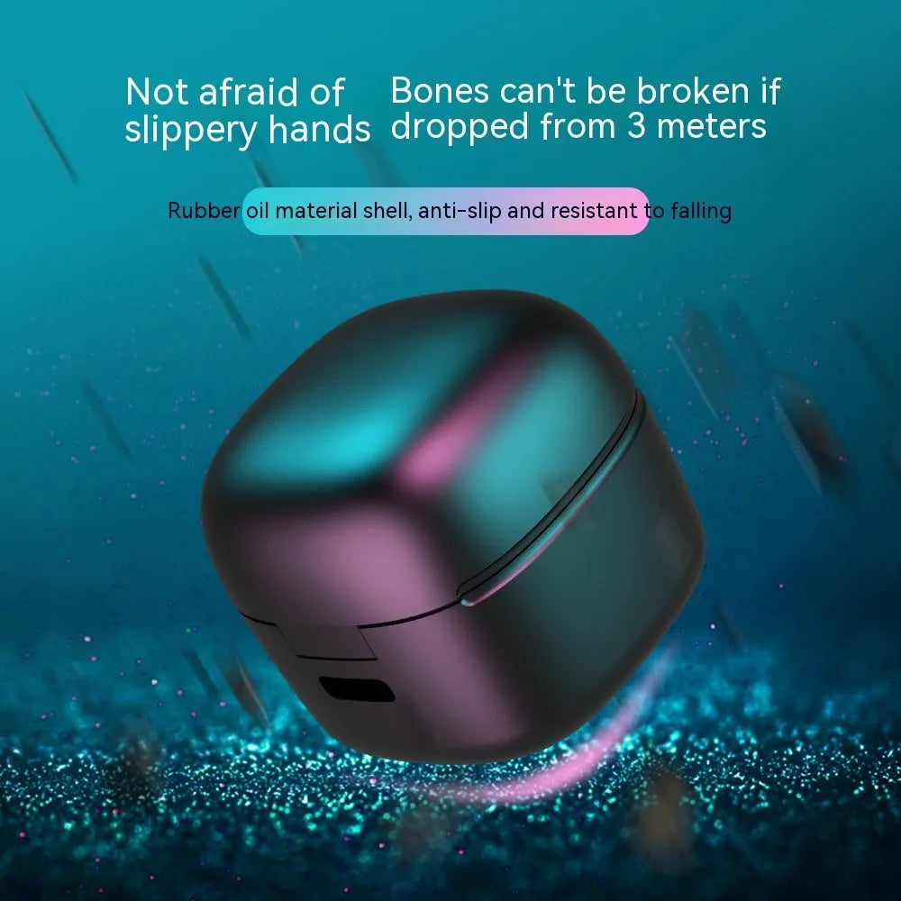 Mini Bluetooth invisible in-ear wireless sports headset with digital display charging case in Iron Gun Gray