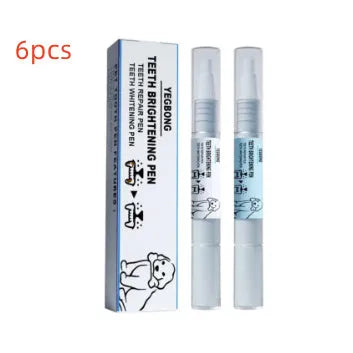 Pet teeth whitening pen set with applicator and dental brushes for dog and cat tartar removal