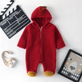 Cotton newborn foot coveralls in green, full-body jumpsuit with long sleeves, size 66-100cm