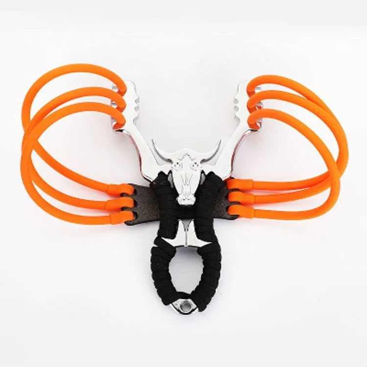 Traditional zinc alloy slingshot with dawei power card ball bow construction