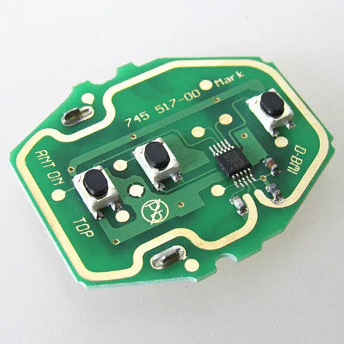 Green BMW remote key circuit board, 315MHz 433MHz switchable, three-key layout, 0.03kg
