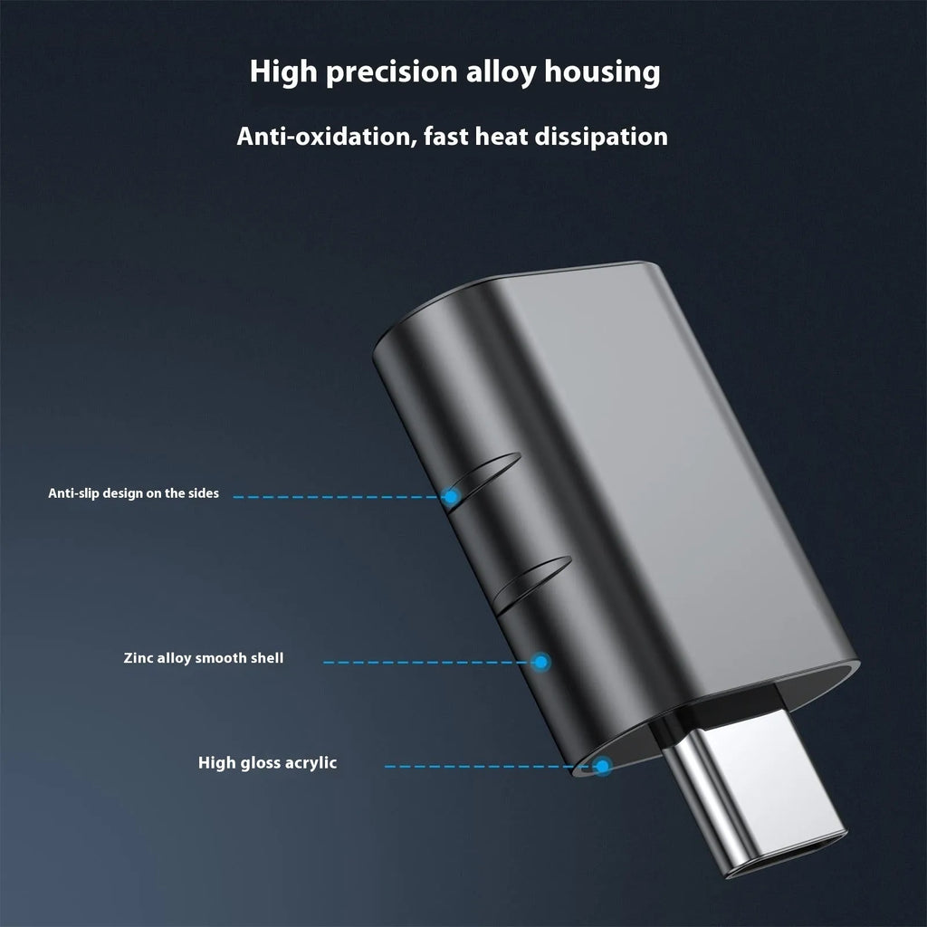 USB data transmission charging converter with zinc alloy shell in multiple colour options