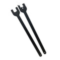 Land Rover fan spanner set with 36mm and holed 40mm alloy steel wrenches.