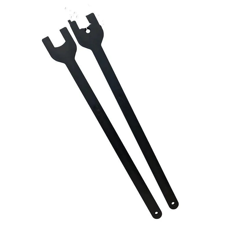 Land Rover fan spanner set with 36mm and holed 40mm alloy steel wrenches.