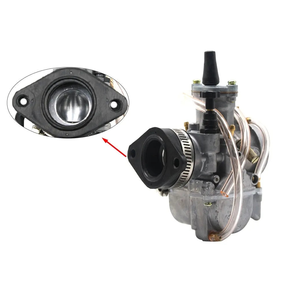 Carburetor intake tube interface adapter for UTV ATV, compatible with PWK PE VM24 OKO KOSO KEIHIN carburettors, sizes 33 and 38