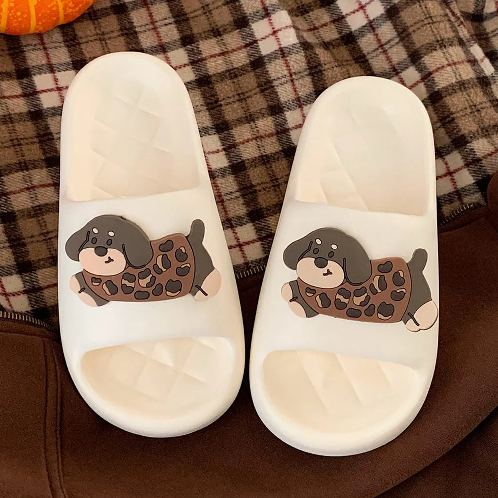 EVA flip flops with thickening sole in desert brown colour for home and outdoor leisure wear