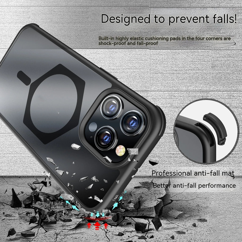 Matte frosted silicone magnetic phone case for Apple iPhone 15 series in black with five-pointed star ring design