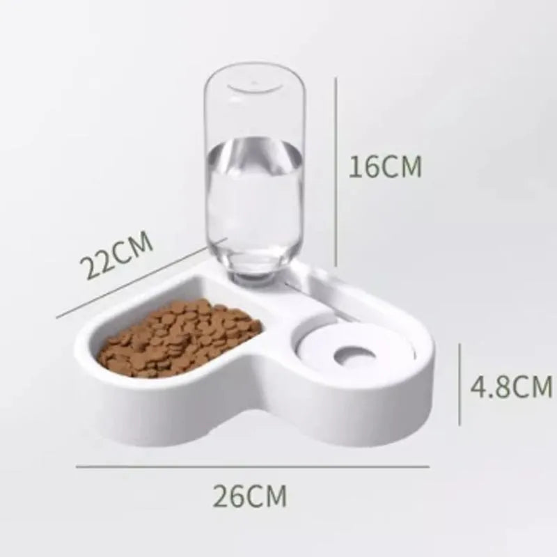 White food-grade silicone pet water fountain with pump and filter on a kitchen floor.
