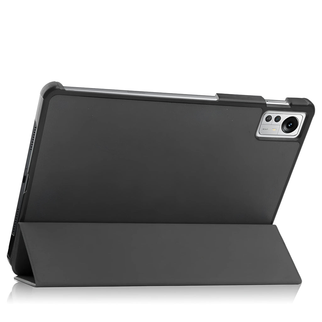 Black ultra thin protective case for Xiaomi Tablet 5 Pro 12.4, PU and PC shell, 290x190x11mm