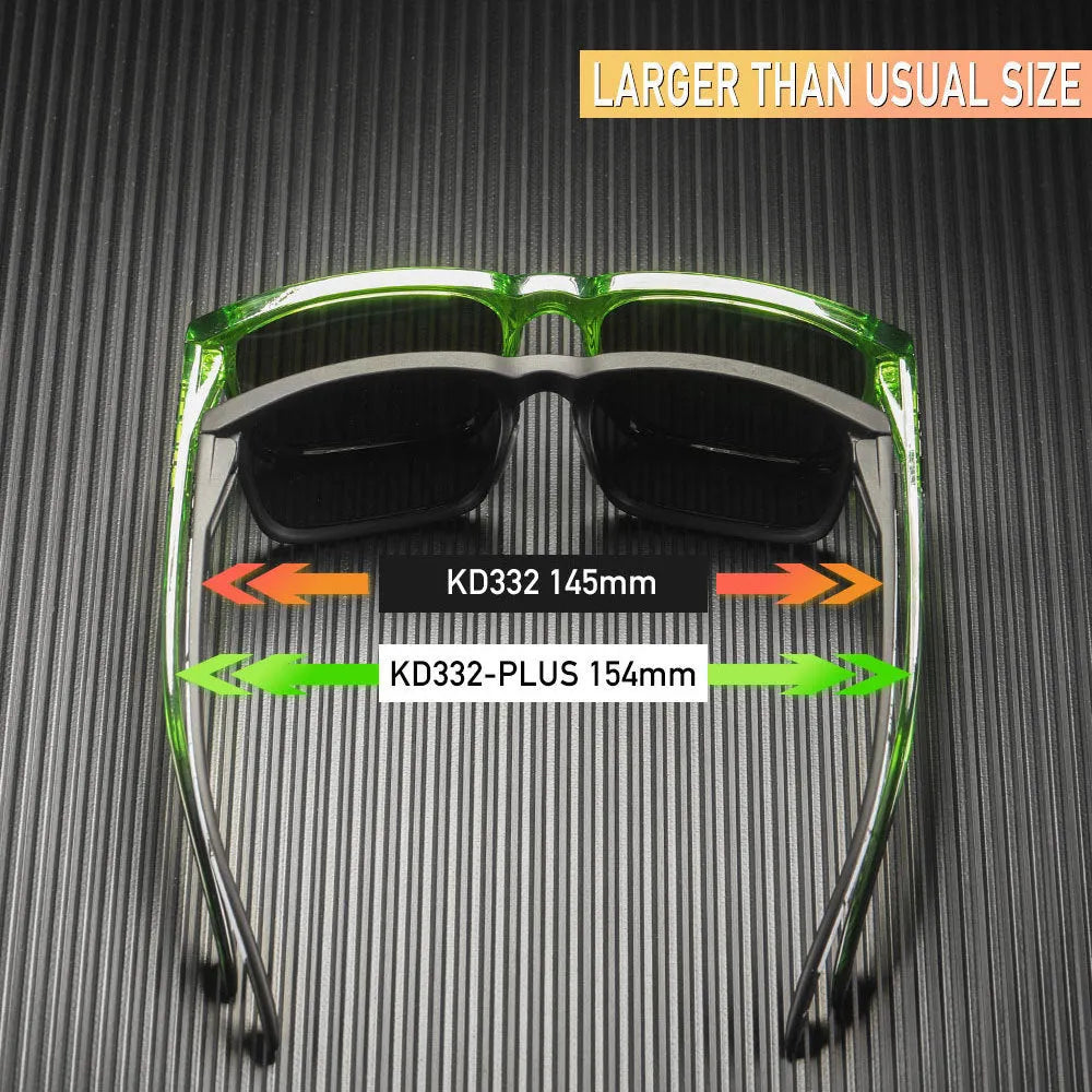 Square polarised sunglasses with TAC lenses and PC frame in multiple colour options