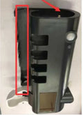 Black intelligent UV toothbrush sterilizer with automatic toothpaste squeezer mounted on a wall