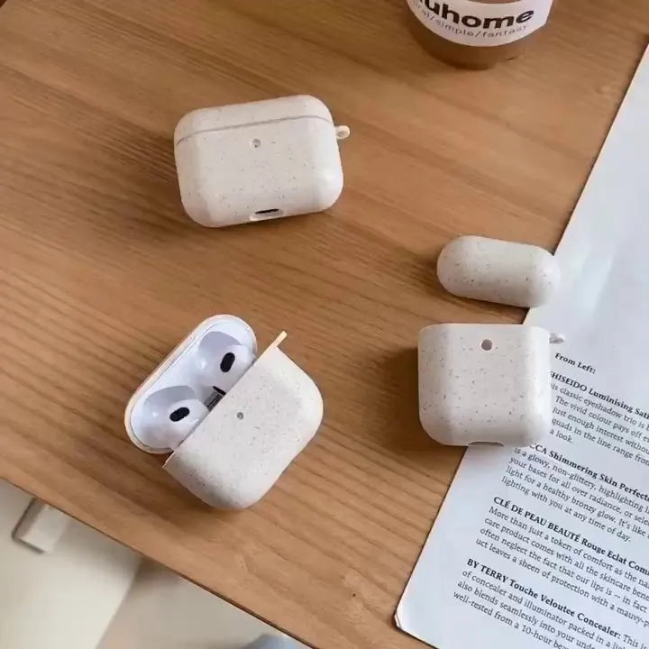 Silicone plastic degradable protective sleeve for Apple AirPods charging case soft touch solid colour