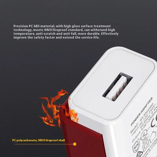 White Australian Standard USB phone charger with a single USB port and Australian plug