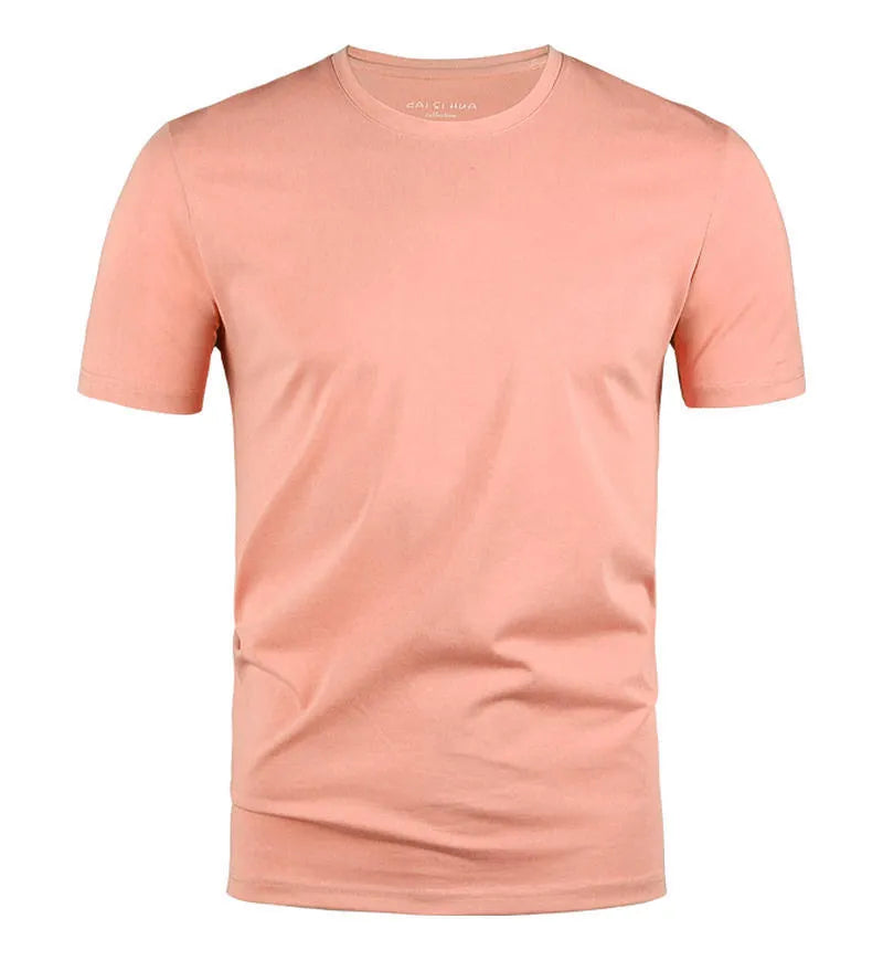 Men's solid colour ICE cotton couple's pullover shown in one of eight available colour options.