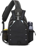 Oxford cloth chest bag for adults in crossbody style, foldable large capacity with open pocket, grey colour option