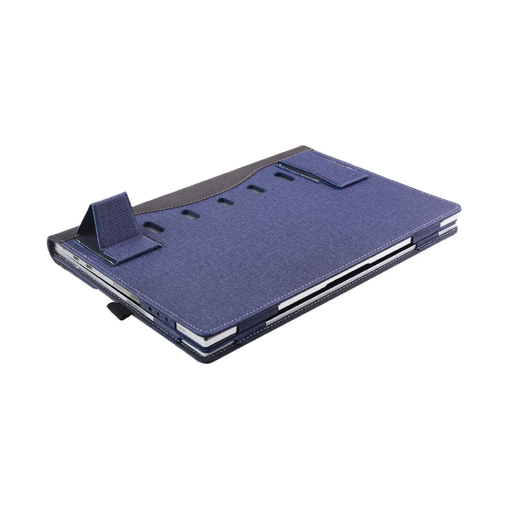 Black imitation leather protective sleeve for Microsoft Surface Laptop 6 with Chinese style bracket design