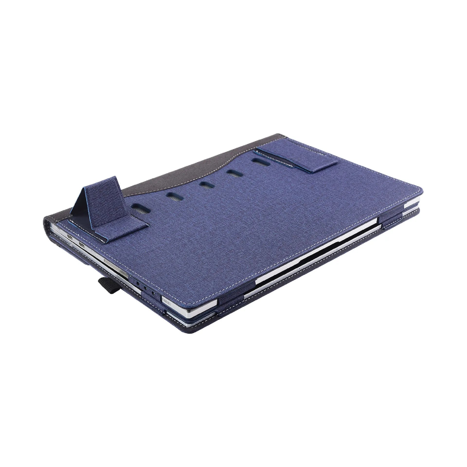 Black imitation leather protective sleeve for Microsoft Surface Laptop 6 with Chinese style bracket design