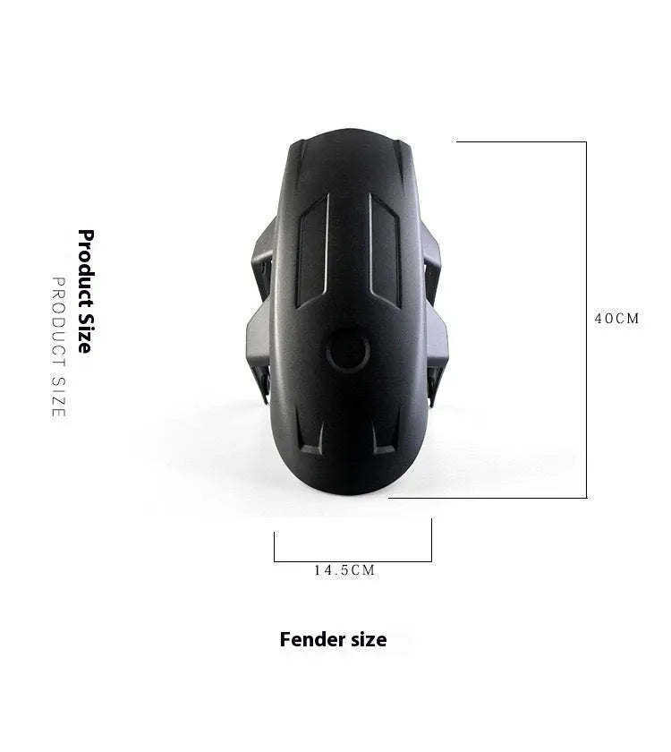 Universal motorcycle rear mudguard black plastic lengthened fender for horizon modification