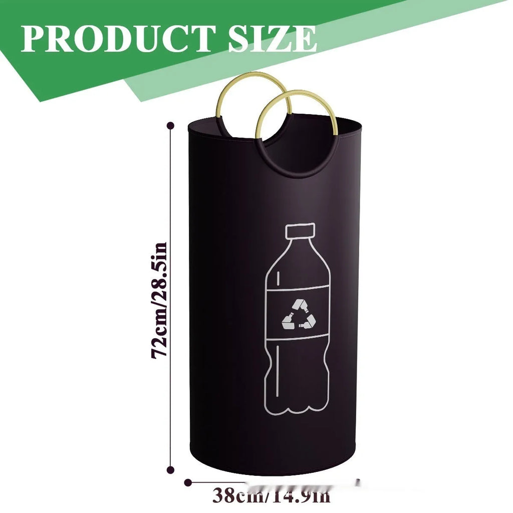 38x72cm round portable PP rubbish bin with plastic bag