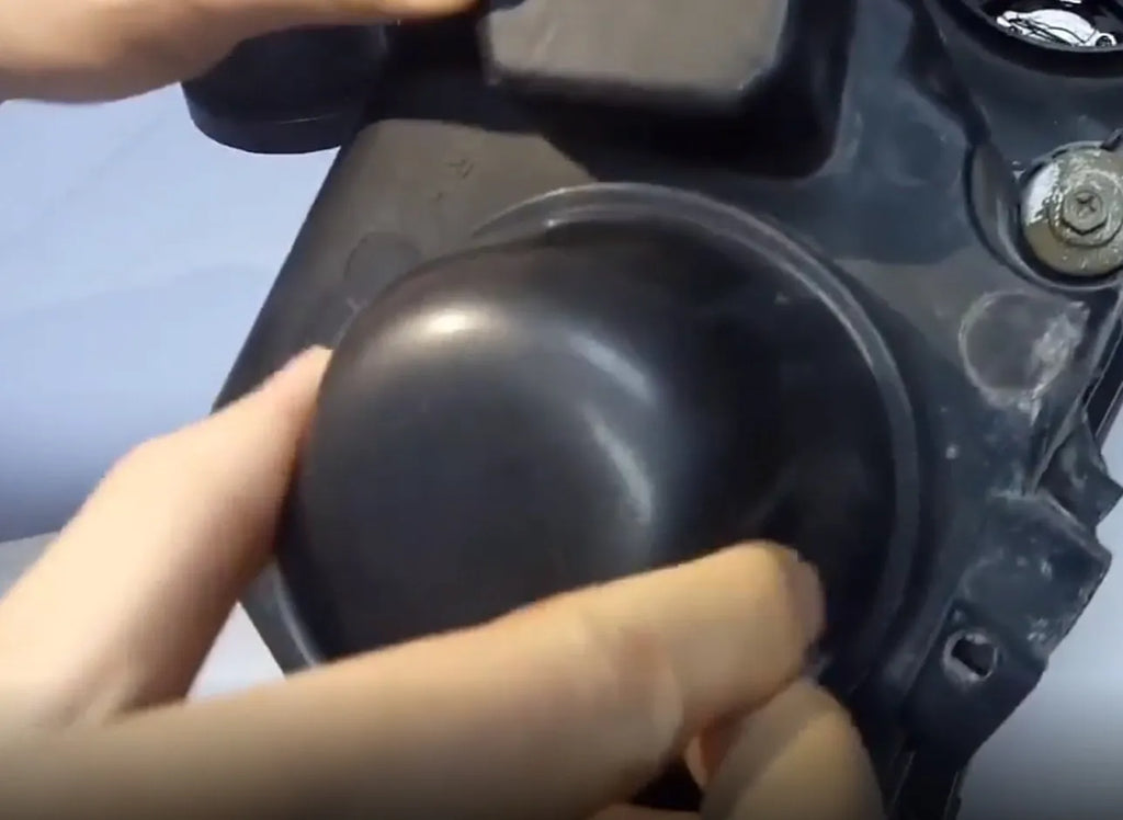 Black silicone 90mm diameter headlight dust cover for General Motors vehicles