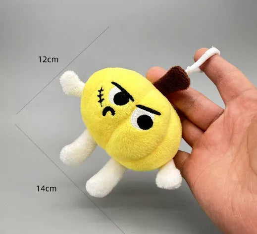 Funny Vegetable Series plush keychain with onion garlic and broccoli pendant in super soft short plush