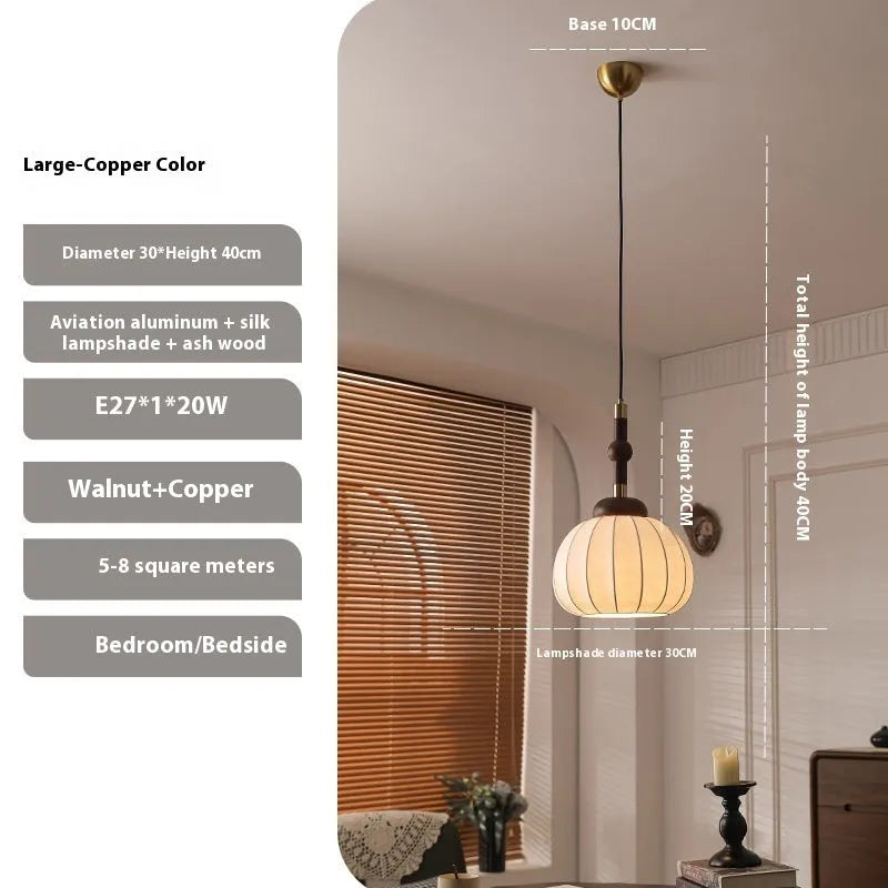 French style retro wrought iron bedside table lamp in natural colour copper for home use
