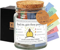Glass Bible Verses In A Jar with cartoon decoration showing colourful verse strips inside