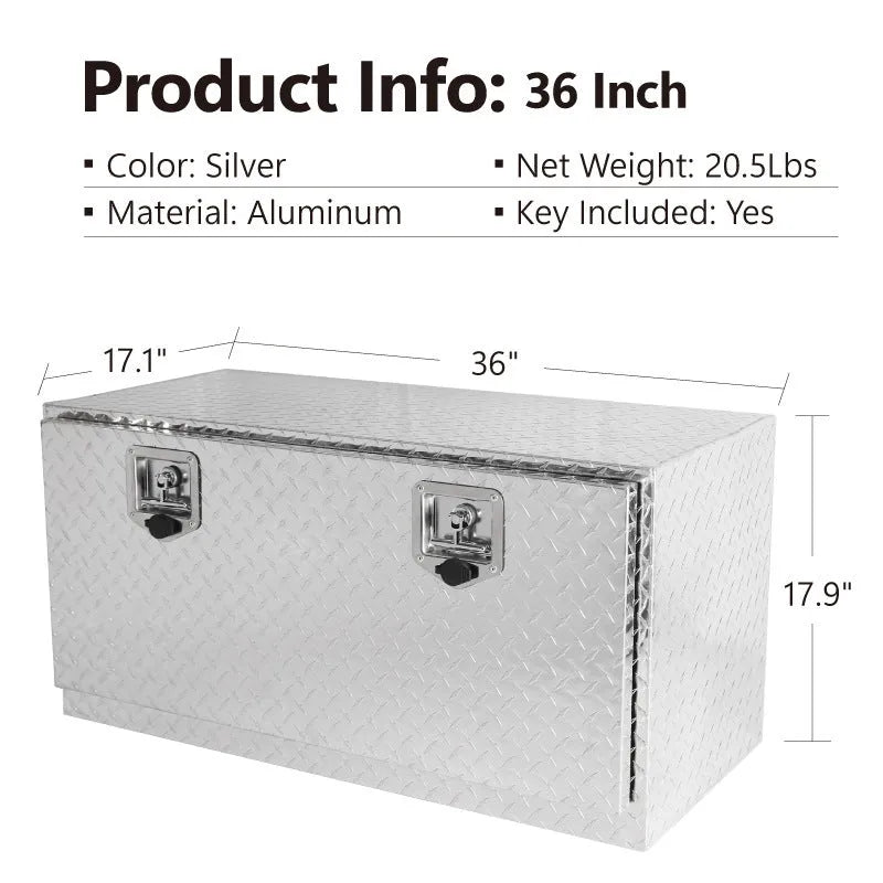 Black aluminium alloy 26-inch tool case with T casting construction for workshop storage