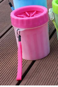 Silicone dog footwash bucket with PP base in blue, pink, or green colours for pet paw cleaning