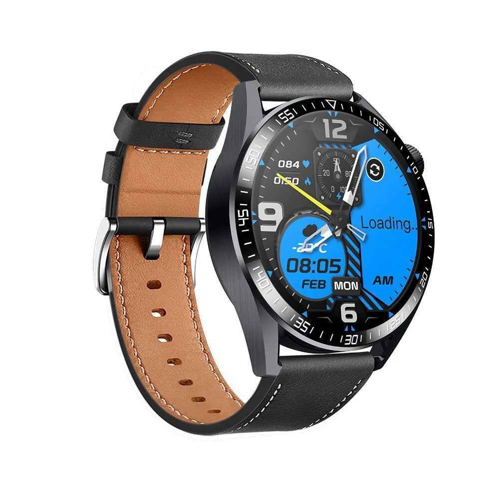 GS3 Max Smart Watch in Black or Silver with 1.35-inch screen on silicone strap